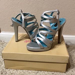 Silver/Gray strap “Promise” Heels